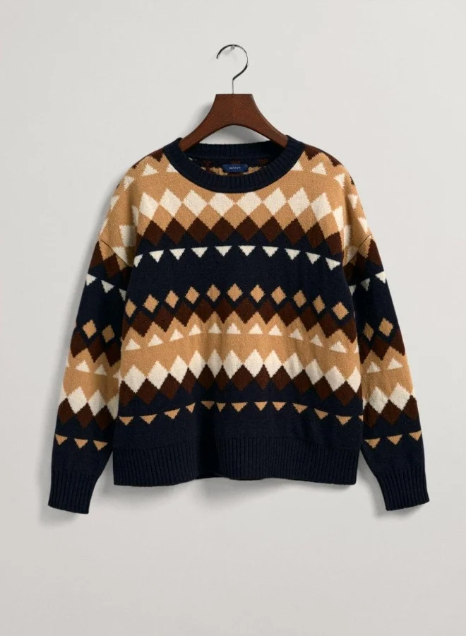 GANT Gant Fairisle Crew Neck Sweater