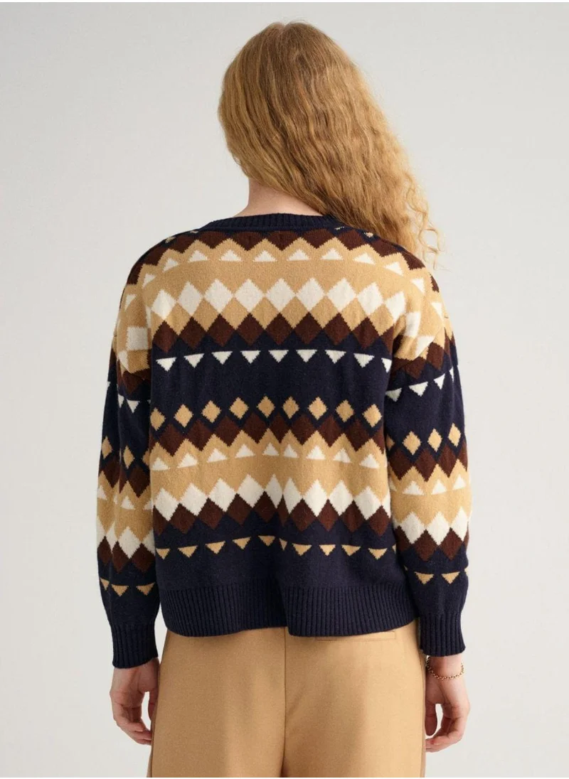 GANT Gant Fairisle Crew Neck Sweater