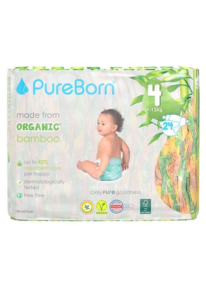 Organic Bamboo Size 4 Diapers 7-12 Kg 24 Count - pzsku/ZBE049EC6BDE2BCEAF609Z/45/_/1730274293/29ebfa2f-e8af-4a0d-b6be-4633252c0373