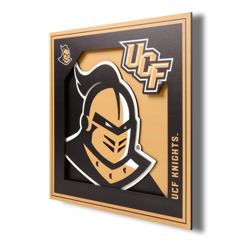 YouTheFan NCAA Central Florida Knights 3D Logo Series Wall Art  12x12