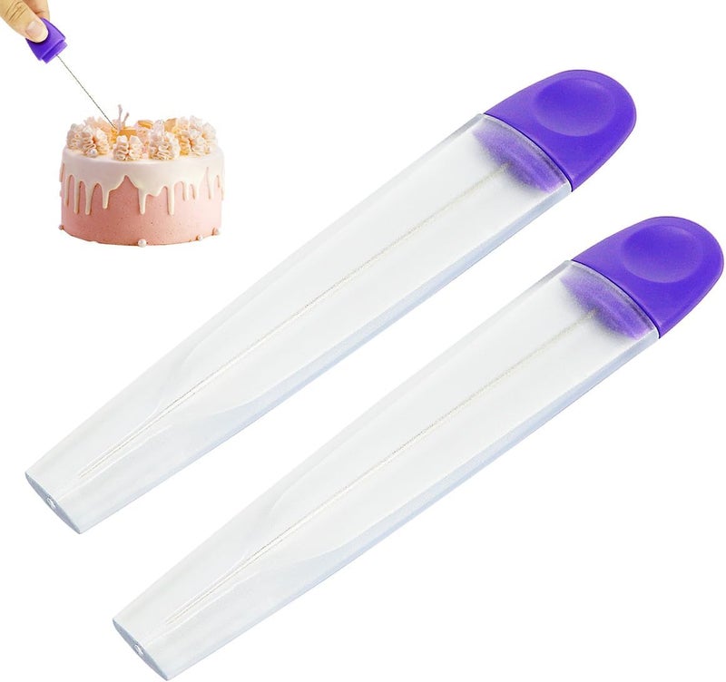 DOERDO DD 2PCS Cake Tester Needle, Stainless Steel Cake Testing Probe Stick Cake Skewer Baking Tools for Cake Cupcake, Bread, 6Inch - Image 1