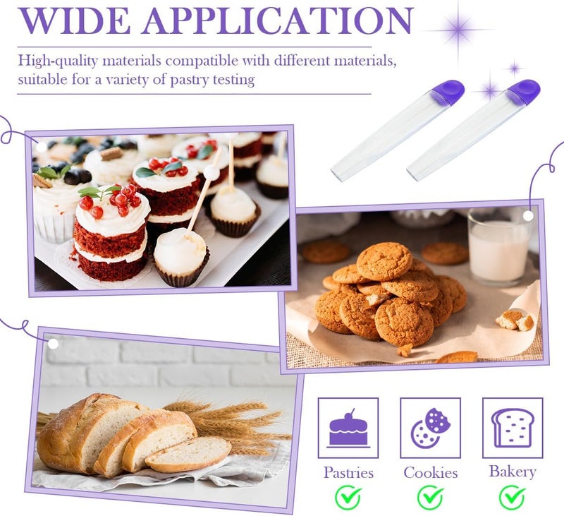 DOERDO DD 2PCS Cake Tester Needle, Stainless Steel Cake Testing Probe Stick Cake Skewer Baking Tools for Cake Cupcake, Bread, 6Inch - Image 4