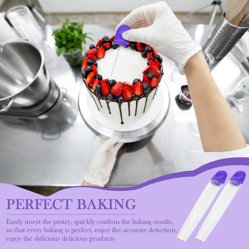 DOERDO DD 2PCS Cake Tester Needle, Stainless Steel Cake Testing Probe Stick Cake Skewer Baking Tools for Cake Cupcake, Bread, 6Inch - Image 5