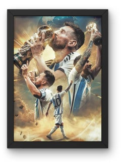 Messi the goat BLACk FRAME 50X 70