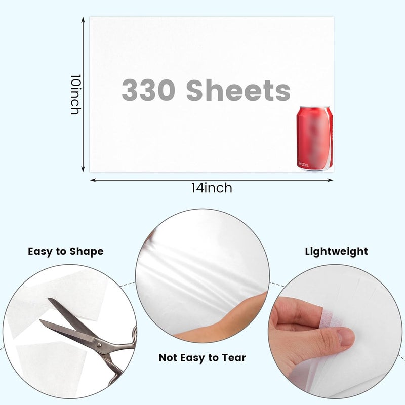 Koogel White Tissue Paper 330 Sheets, 14x10 Inches Wrapping Paper Bulk for Craft DIY Gift Bags Wedding Birthday Party Decorations Arts Project - Image 4