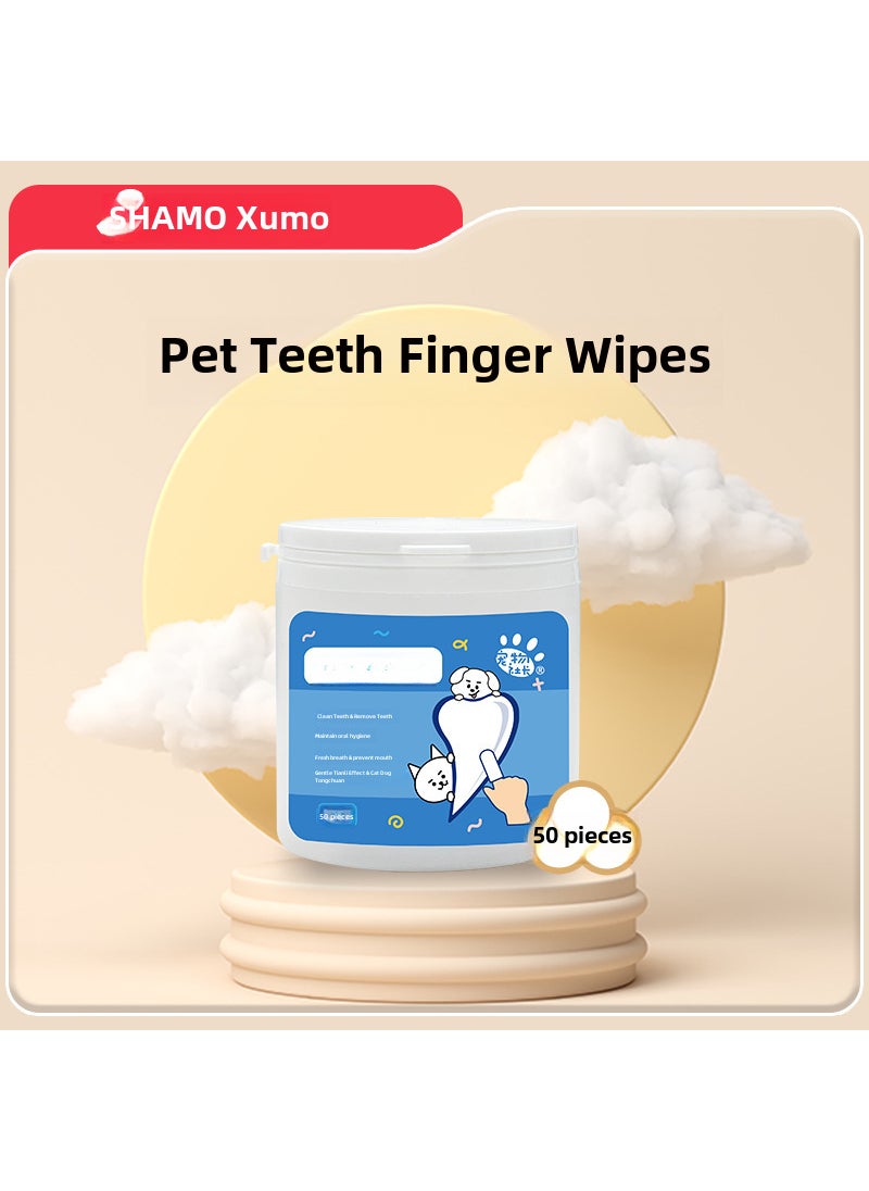 Generic Pet Dental Cleaning Finger Wipes[Thickened and upgraded] 2 boxes of pet cleaning wipes (50 pieces) [Thickened and upgraded] 2 boxes of pet cleaning wipes (50 pieces) 