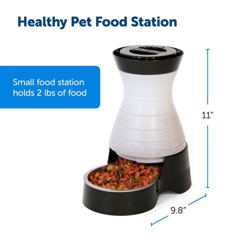 PetSafe Healthy Pet food Station - Automatic Indoor Gravity Cat & Dog Feeder - Space-Saving Self Feeder - Easy to Clean - Small - Up to 2 lb Kibble Capacity - Image 3