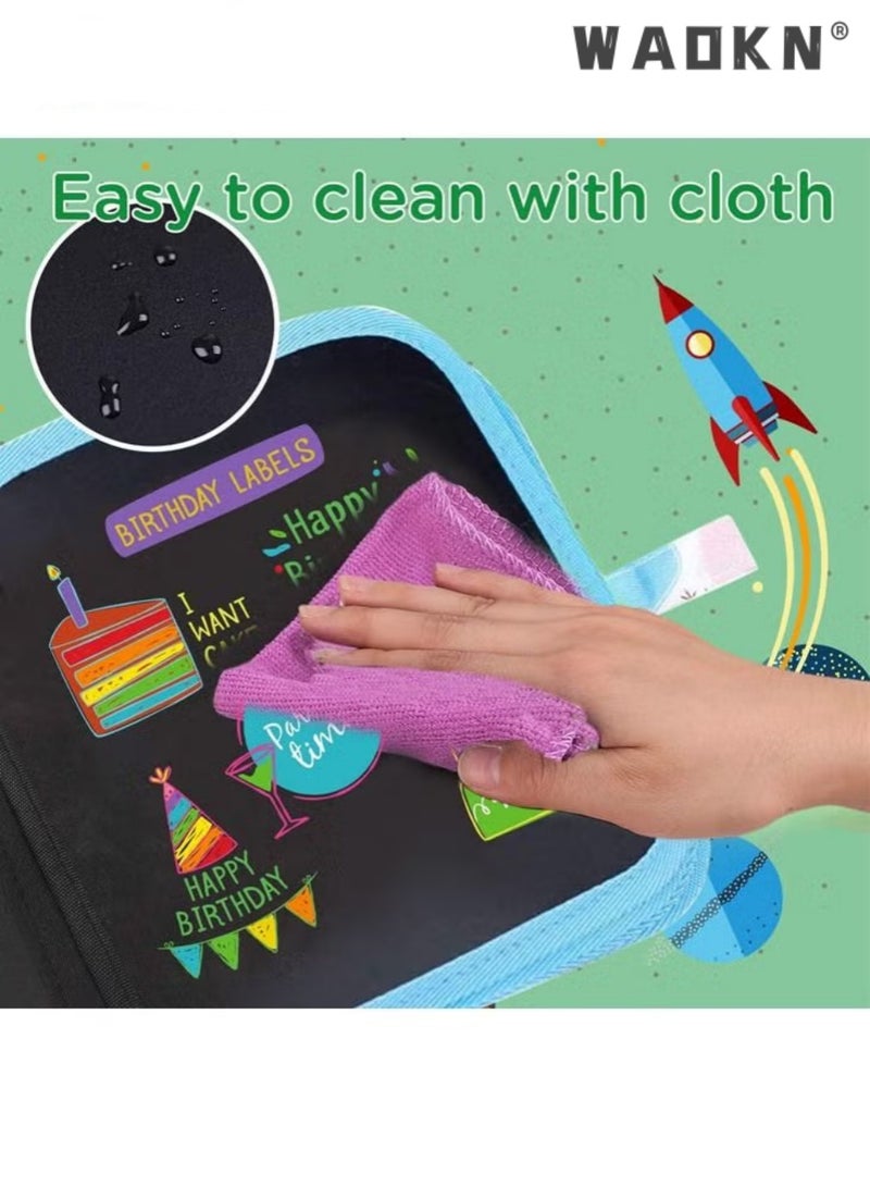 WAOKN Erasable Doodle Slate Painting Kit For Kids, Drawing Book for Kids Toddlers Activity Toys Reusable Drawing Pads with Watercolor Pens Cute Bear (Multicolor)  - Image 3