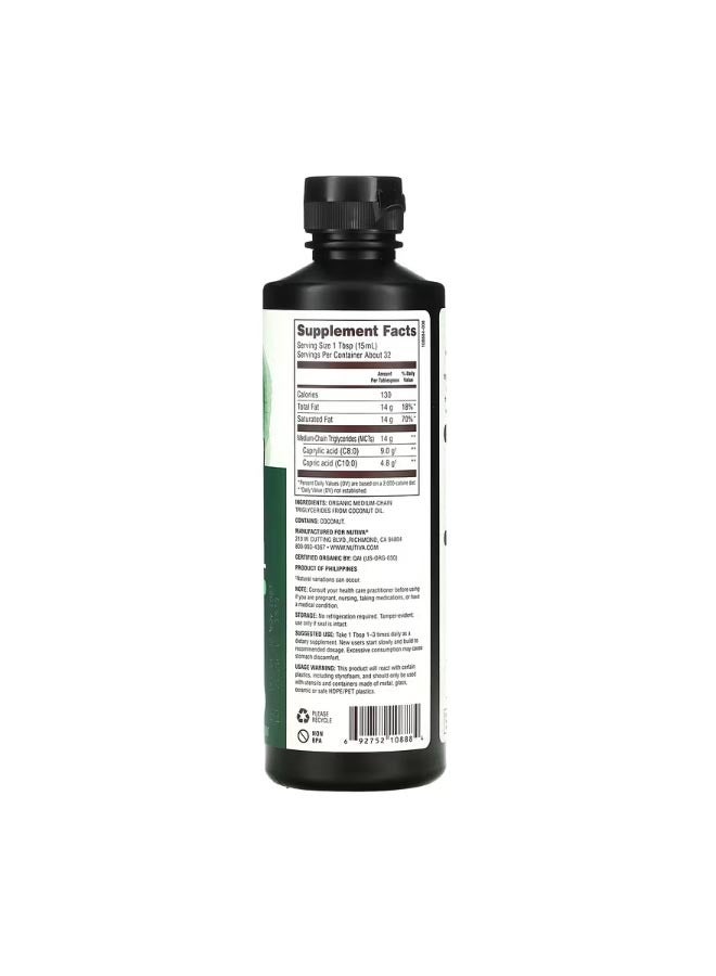 نوتيفا Organic MCT Oil 16 fl oz 473 ml - Image 2