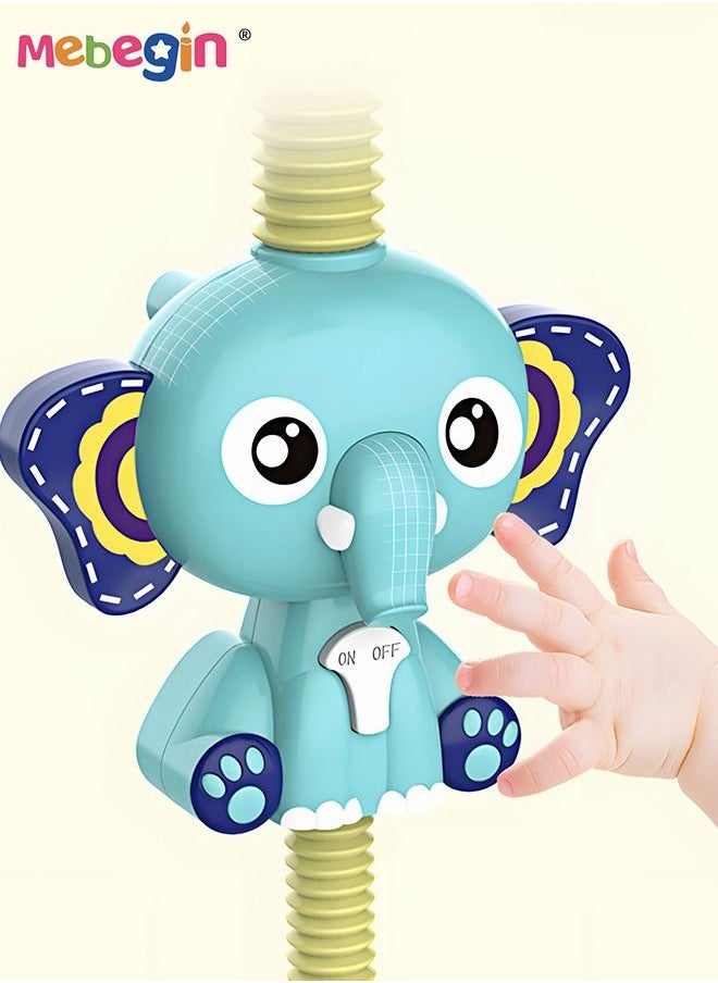 MEBEGIN Elephant Bath Toy, Baby Bath Shower Head with Gentle Shower Pressure, Children's Shower Electric Water Sprayer, Angle Adjustment Sprinkler, Punch-free Design, Fun Bathtub Toy, for Babies Aged 3+ in Tub or Sink, BPA Free  - Image 2