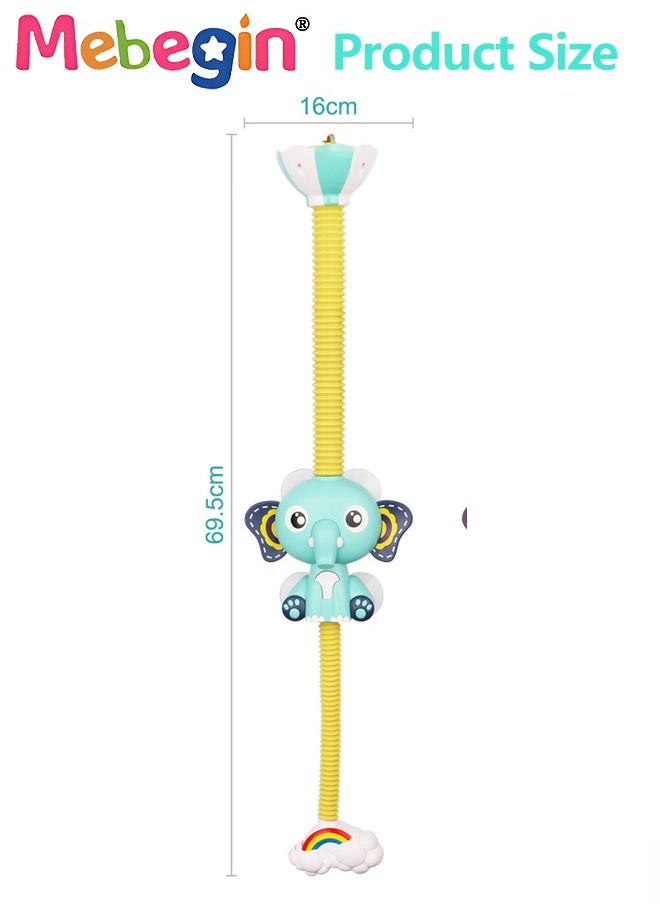 MEBEGIN Elephant Bath Toy, Baby Bath Shower Head with Gentle Shower Pressure, Children's Shower Electric Water Sprayer, Angle Adjustment Sprinkler, Punch-free Design, Fun Bathtub Toy, for Babies Aged 3+ in Tub or Sink, BPA Free  - Image 5