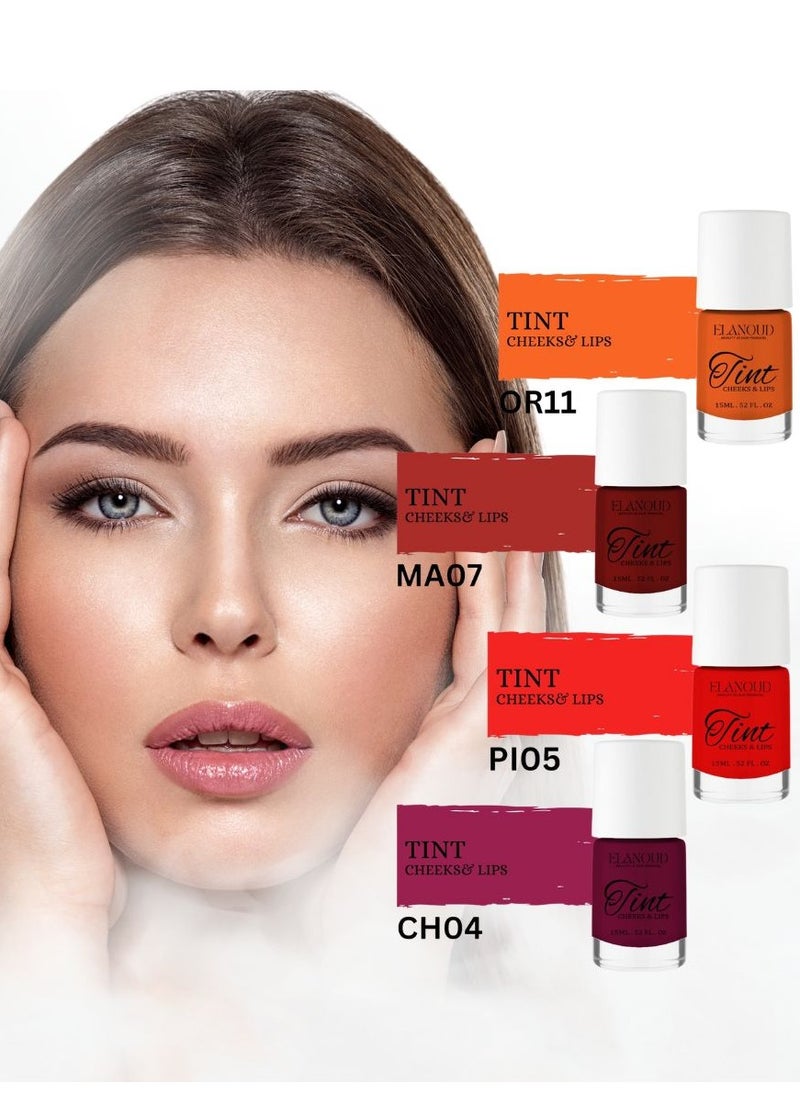 ELANOUD COSMETICS - Tint For Cheeks And Lips 15 Ml ( 4 Pcs ) - Image 1