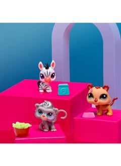 Littlest Pet Shop Minis 3-Piece Figure Set S2 - Zebra - Lion - Monkey - 5 cm Minis  - Image 4