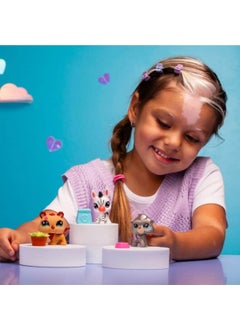 Littlest Pet Shop Minis 3-Piece Figure Set S2 - Zebra - Lion - Monkey - 5 cm Minis  - Image 5