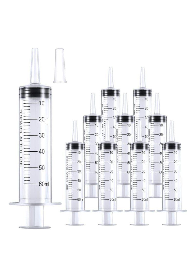 Syringe 60ml Without Needle Catheter Tip With Cap | Large Capacity Disposable Medical Syringe | Sterile Plastic Feeding & Irrigation Syringe for Laboratory, Hospital & Home Care Use - Image 2