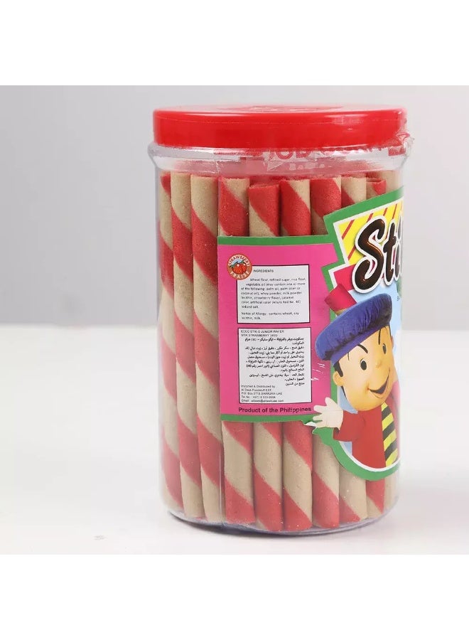 STICK-O عصي الوافر بالفراولة من ستك-أو لفة مقرمشة لذيذة مع كريمة خفيفة حشوة خفيفة عصا الوافر 380 جرام - Image 2