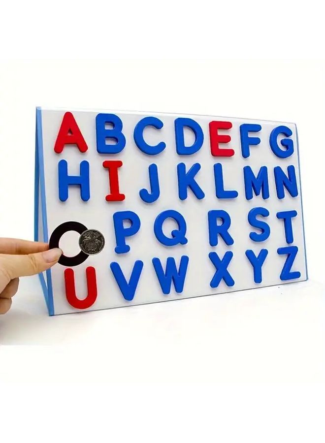 Blue and Red Magnetic Fridge Stickers Set with Numbers and Symbols for School Classroom Blackboard Decoration - Image 5