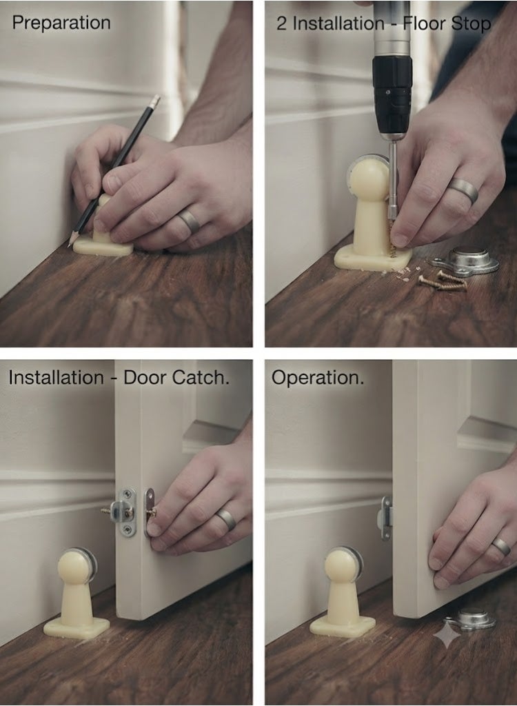 Hersent Spheric Magnetic Door Holder - Ivory - Image 2