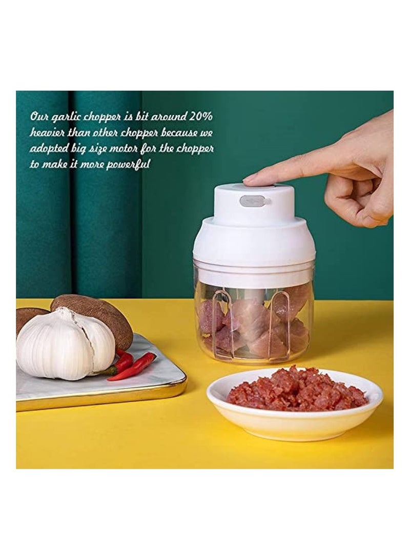 Electric garlic slicer, portable mini cordless vegetable slicer with small food chopper for charging - Image 3