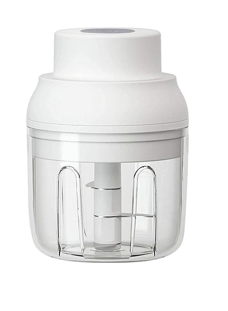 Electric garlic slicer, portable mini cordless vegetable slicer with small food chopper for charging - Image 1