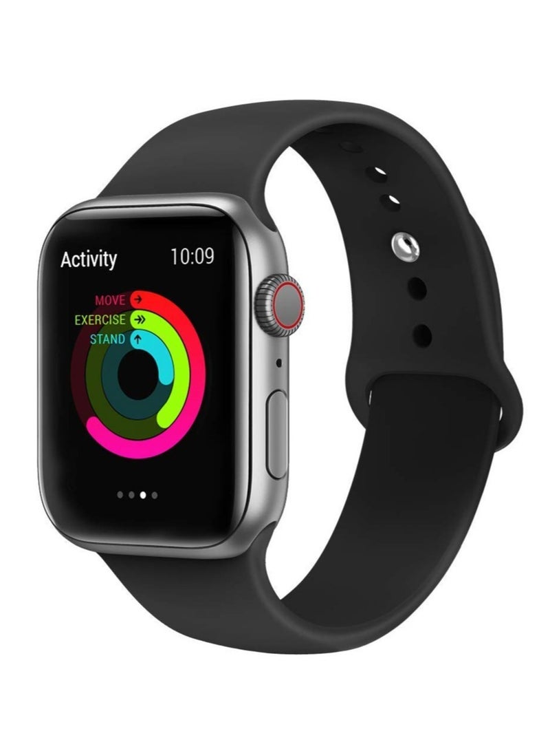 ELTRAZONE "Comfortable and Durable Soft Silicone Fitness Replacement Wristband Strap Compatible with Apple iWatch Band Series 6/5/4/3/2/1/SE 42-44mm - Stylish and Secure for Active Lifestyles" - Image 1