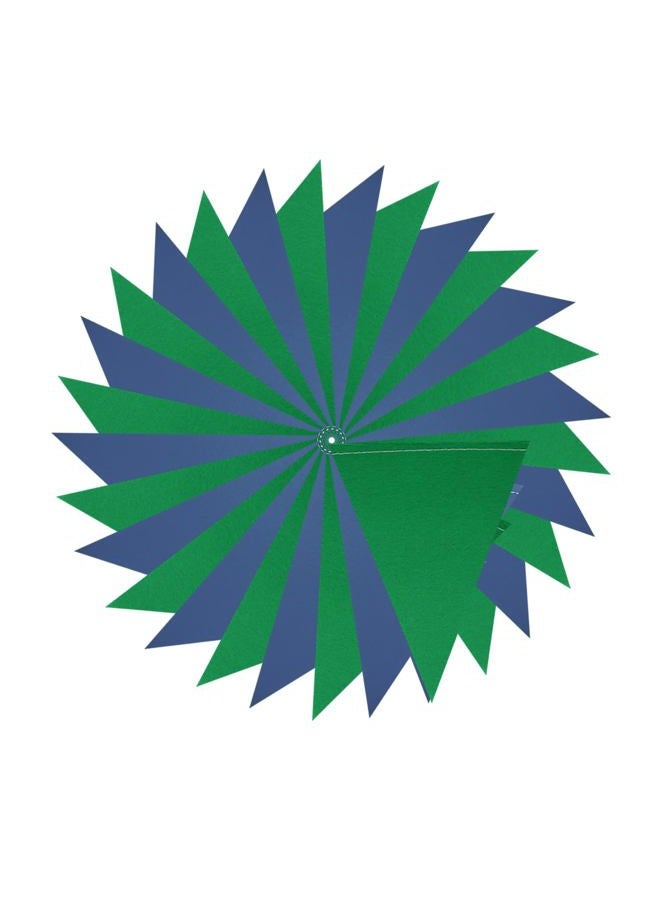 Meetppy 3 Pack Navy Blue Green Double Sided Paper Triangle Banner Flag Banner Pennant Garland Streamers for Golf Party Decorations Baby Shower Birthday Wedding Christmas Graduation - Image 5