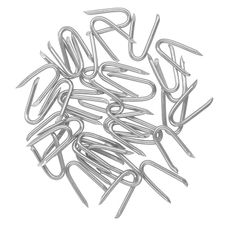 OMOTOOL Steel Wire Fencing Staples (200 pcs), Galvanized U-Shaped Fasteners Nails for Wire Mesh and Woven Fencing - Image 3