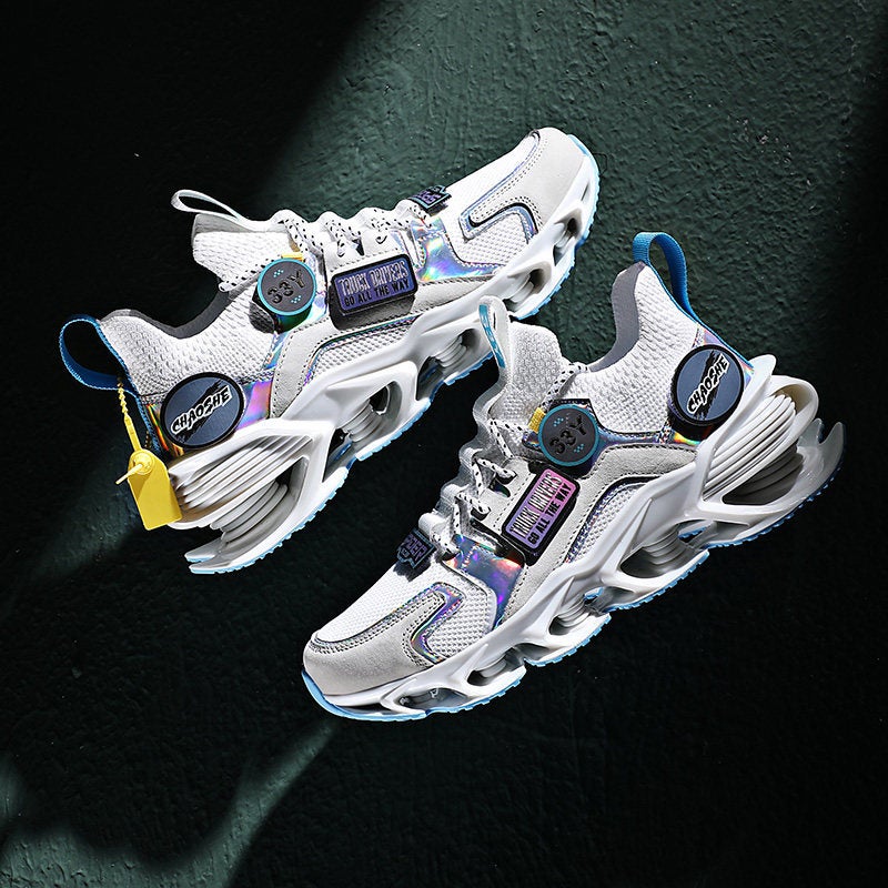 Men's High-Top Breathable Mesh Basketball Trainers Sports Sneakers - Image 1