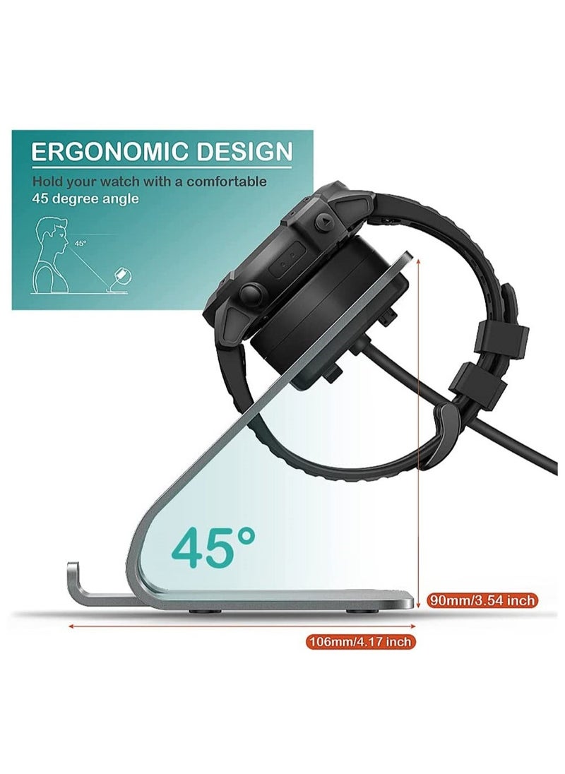 Excefore Charger Stand Dock Compatible with Garmin Fenix 5 5S 5X Plus 6 6S 6X Pro 7 7S 7X Forerunner 45 45S 245 Music Vivoactive 3 4 4S Approach S40 S60 S12 Venu Sq 2 2S Plus  - Image 2