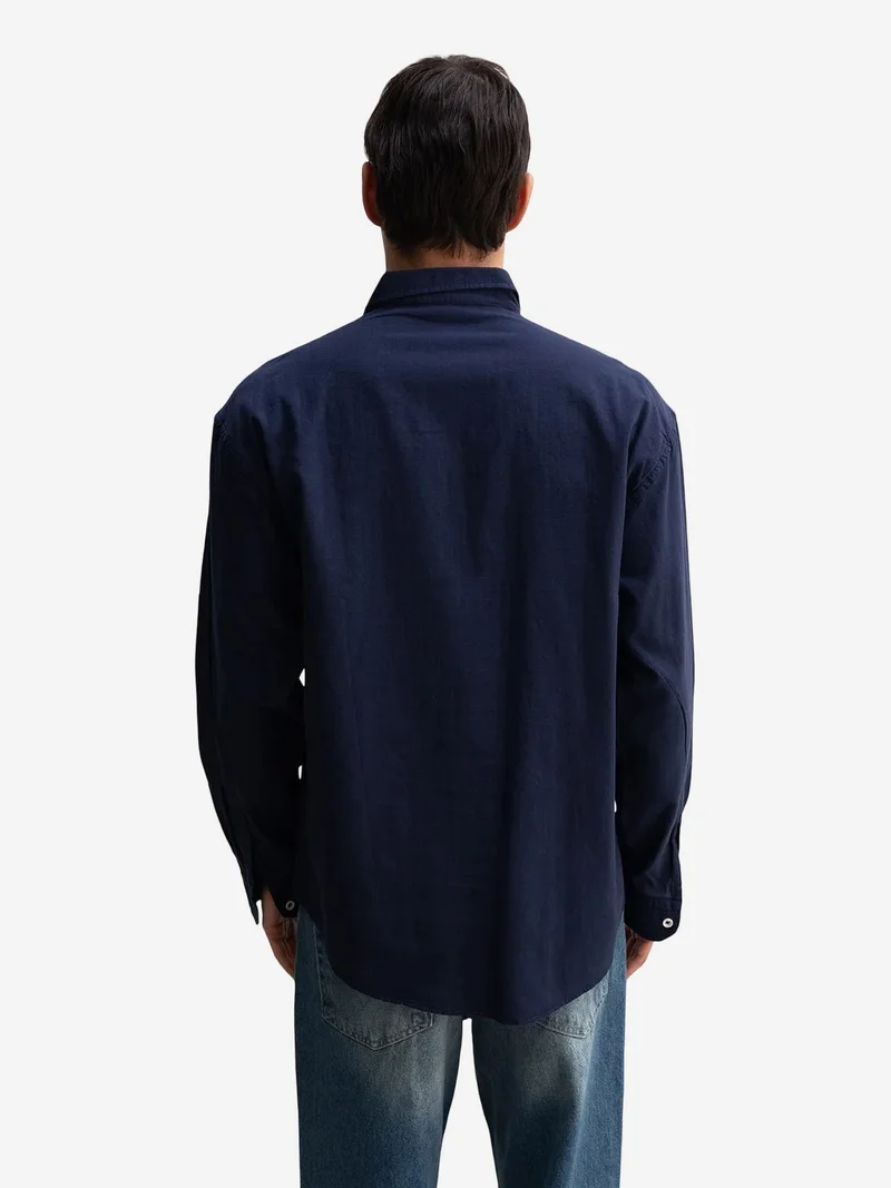 Giesto Navy Blue GIESTO Cotton Oversized Button-Up Shirt for Men | Best Price UAE