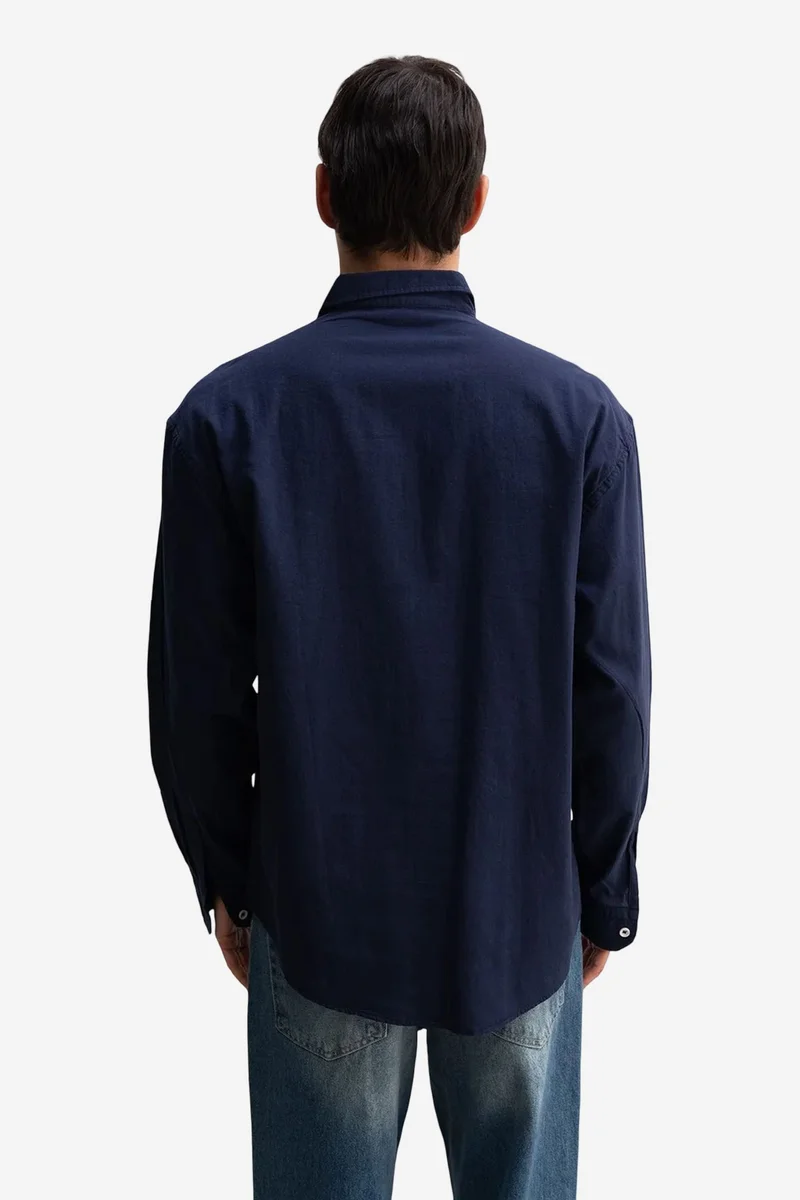 Giesto Navy Blue GIESTO Cotton Oversized Button-Up Shirt for Men | Best Price UAE