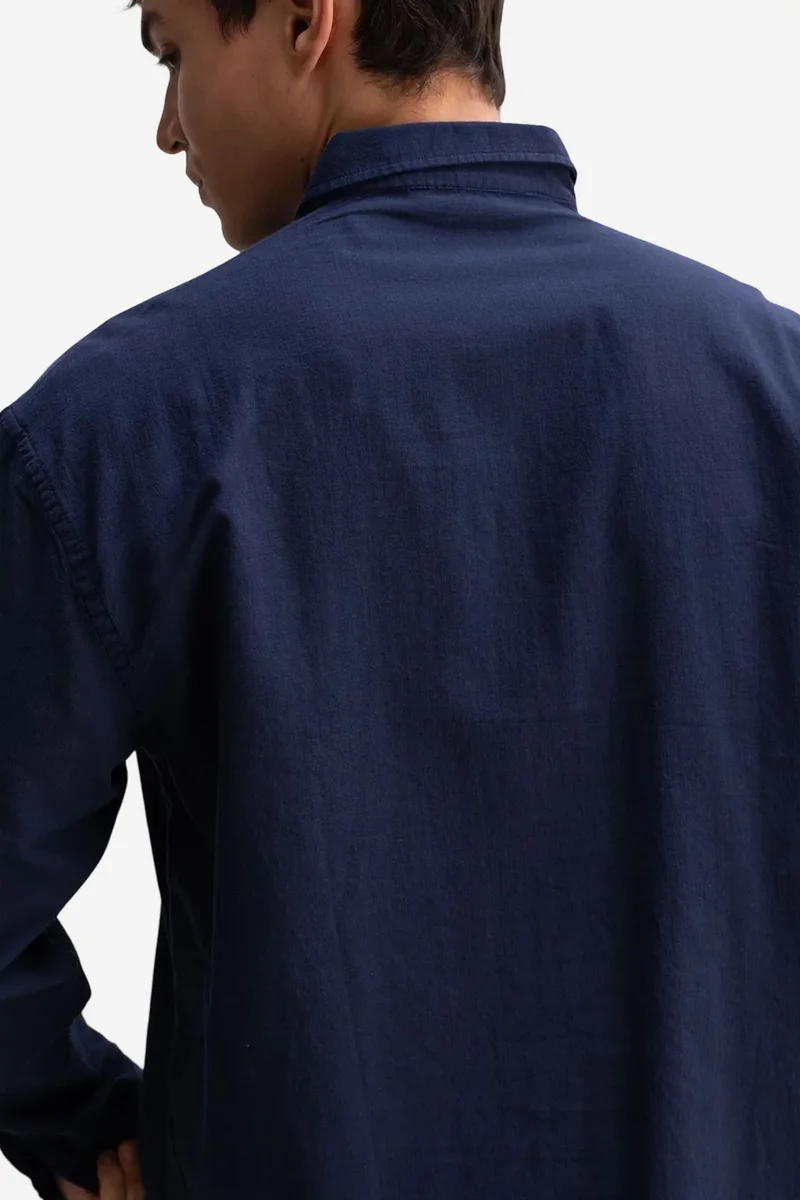 Giesto Navy Blue GIESTO Cotton Oversized Button-Up Shirt for Men | Best Price UAE