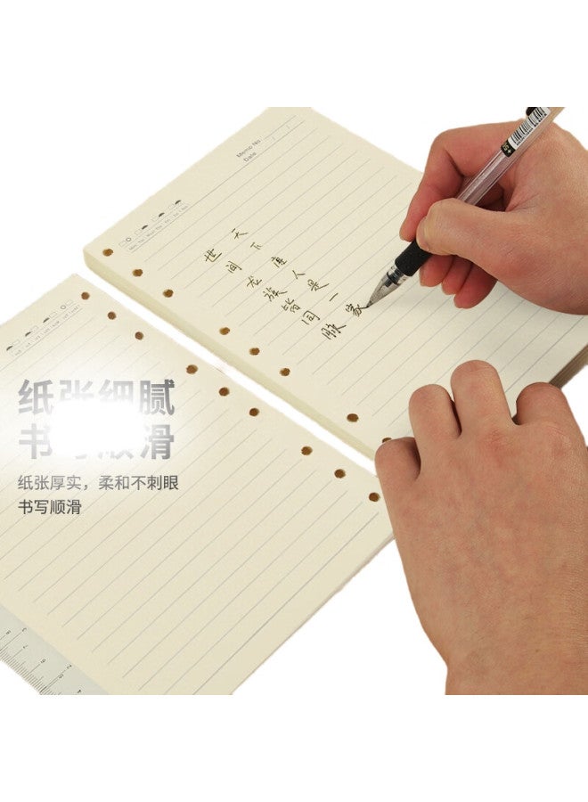 Tango B5 Loose-Leaf Refill Paper With Ruled Lines, Thickened 100G, Suitable For 9-Hole Loose-Leaf Notebooks, For Exam Preparation, Error Correction, Homework, Daily Notes, Meeting Minutes, Removable And Universal Replacement Pages, 92 Sheets - Image 1