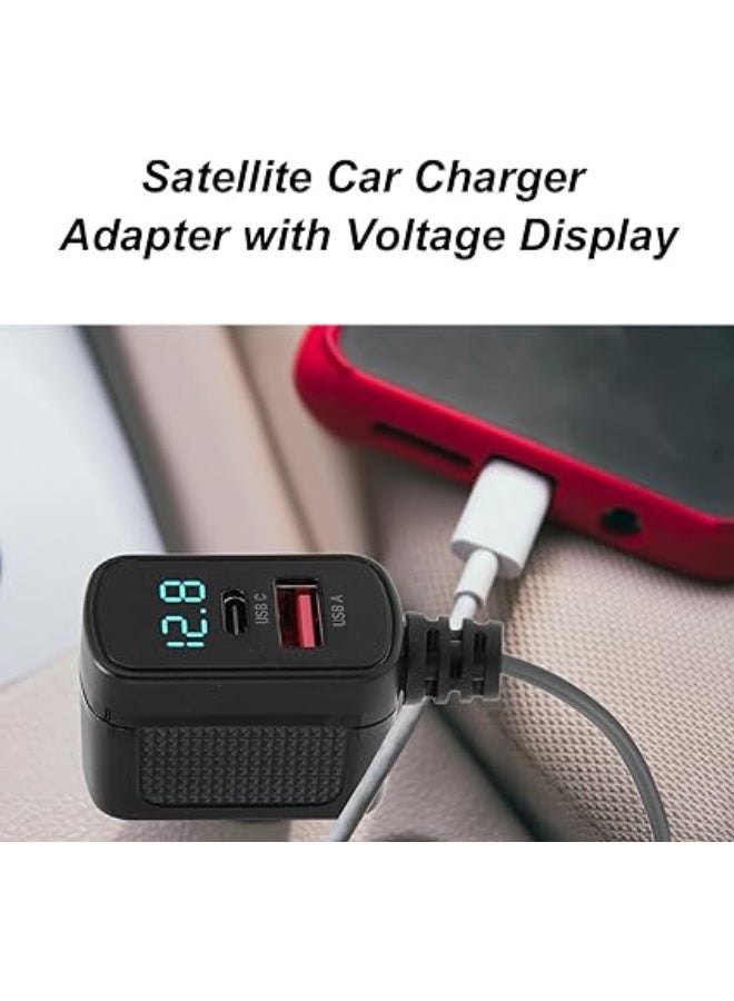 Terabyte DC Satellite Power Cable Vehicle Power Cable, USB C 36W Fast Charging Satellite Car Charger Adapter, 12 to 24V Cigar Lighter, Plug and Play for Phone Tablet - Image 2