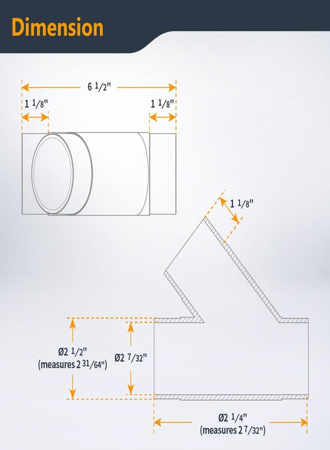 باورتيك وصلة POWERTEC Y مقاس 2-1/2 بوصة لخرطوم مقاس 2 1/2 بوصة، وصلات موصل خرطوم مقاس 2 1/2 بوصة لنظام جمع الغبار، عبوة واحدة (70179V) - Image 2