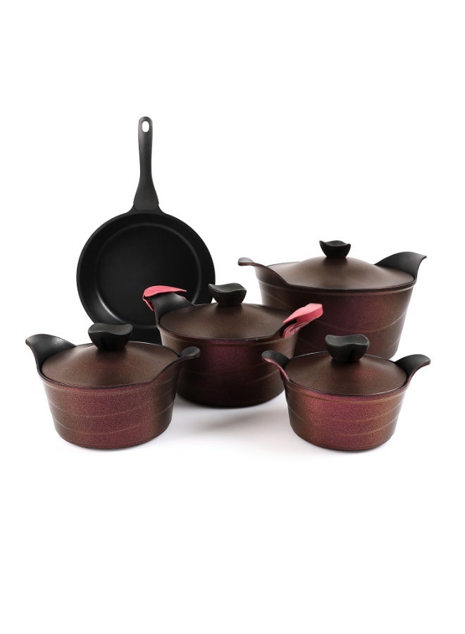 إيزي كوك طقم أواني طهي من إيزي كوك - 11 قطع باللون السافلون القلاب - Image 1