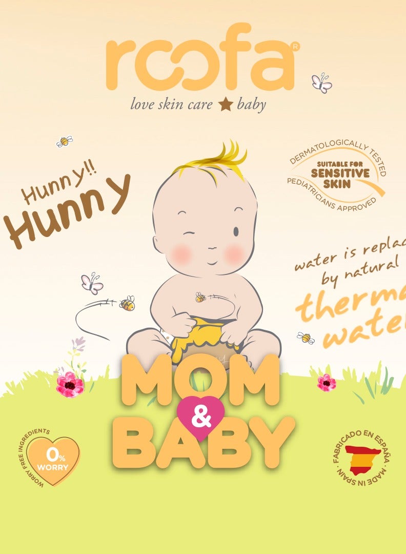 Roofa Spain Natural Honey Bath Gel for Newborns & Babies with Sensitive Skin 200ml  - Image 3