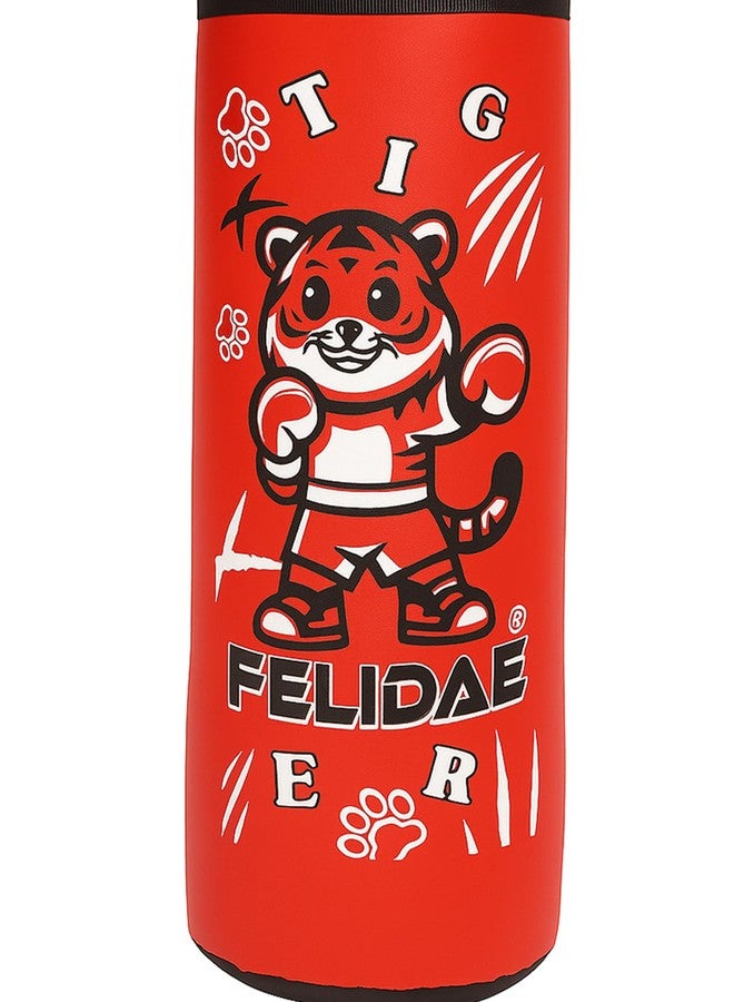 FELIDAE Kids Set for Age (7-13 Years) Pack of 4 Boxing Kit | Punching Bag for Karate | Bounce-Back Martial Arts Bag for Boys & Girls to Build Skills Boxing Kids Set (Red Black) - Image 4