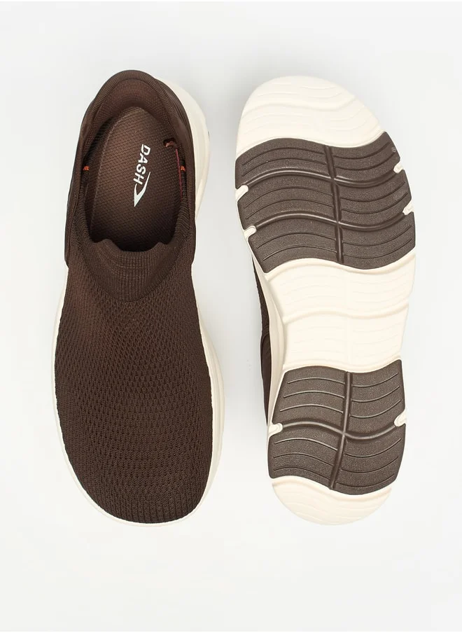 داش Men Textured Slip On Sports Shoes