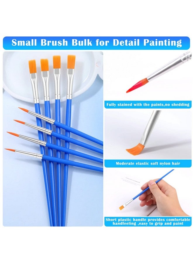 انزيوس مجموعة فرش الرسم من Anezus، 50 فرشاة رسم أكريليك مستديرة ذات رأس مسطح للأطفال في الفصول الدراسية، ألوان مائية أكريليك، قماش، رسم على الوجه، لمسات نهائية - Image 3