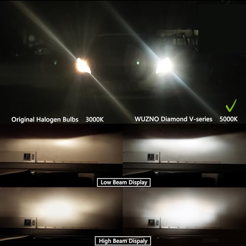 Wuzno H9 Headlight BulbLight 12V 65W White 5000K High/Low Beam Car Light Bulb Automotive For Altima 2007-2018, Rogue 2015-2022, Malibu 2004-2012, Sentra 2013-2022 and others, Super Bright - Image 4
