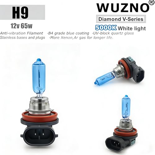Wuzno H9 Headlight BulbLight 12V 65W White 5000K High/Low Beam Car Light Bulb Automotive For Altima 2007-2018, Rogue 2015-2022, Malibu 2004-2012, Sentra 2013-2022 and others, Super Bright - Image 3
