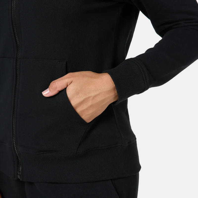 Sun And Sand Sports Black Women's Full-Zip Hoodie for Women | Best Price UAE