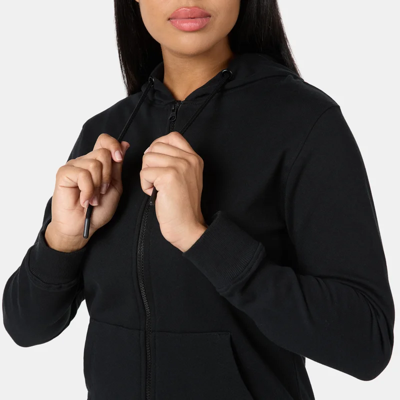 Sun And Sand Sports Black Women's Full-Zip Hoodie for Women | Best Price UAE