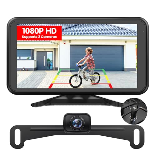 AUTO-VOX Wireless Backup Camera for Car Easy Install: No Delay 5" HD 1080P Rear View Camera with Clear Night Vision 2 Channels, IP69K Waterproof Back Up Camera System for Truck, Pickup, SUV, Van - W12 - Image 1