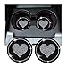 Kewucn 2 PCS Bling Car Cup Coaster 275 Inch Heart Rhinestone Holder Insert Coaster AntiSlip Waterproof Crystal Auto Cup Mat Universal Vehicle Accessories for Women Girls Black AB - Image 2