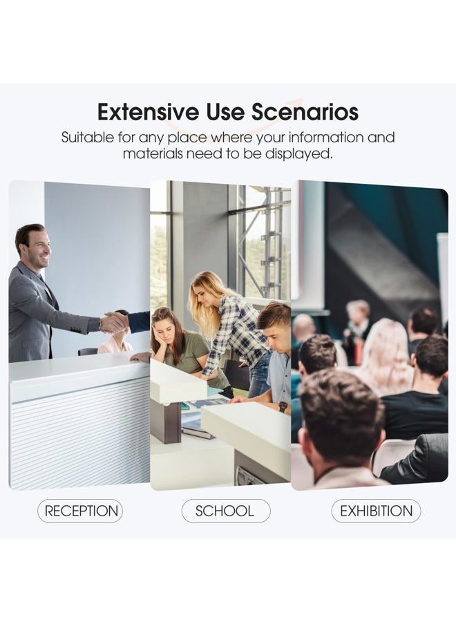 MaxGear 2 Pack Acrylic Brochure Holder 6 x 8 Inches Plastic Magazine Holder, Clear Literature Holder Trifold Pamphlet Display Stand for Wall Mount or Countertop - Image 5