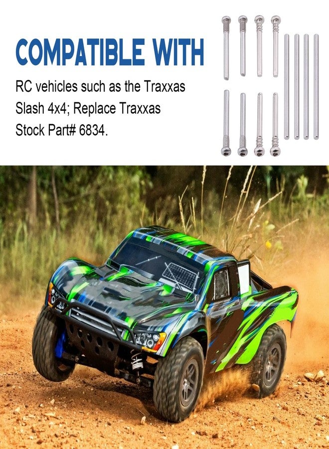 HobbyPark Complete Suspension Pin Set Screw Pins for 1/10 Traxxas Slash 4x4 Short Course Truck RC Car, Replacement of Parts 6834 (12-Pack) - Image 3