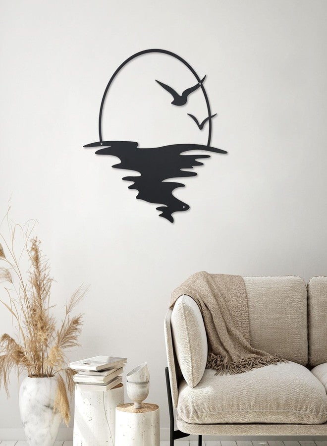 OYEFLY Sunrise Metal Wall Art,Modern Sunset Interior Art (Medium) - Image 4