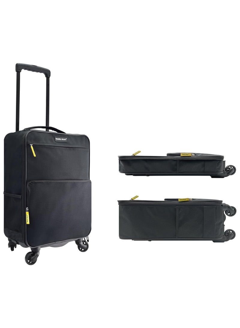 TRAVEL READY - Travel Ready 4-Wheel Lightweight Collapsible Cabin Luggage. Made of High Tensile Strength Materials. Approved for Fly Dubai Emirates Air Arabia and all Major Airlines - Image 1